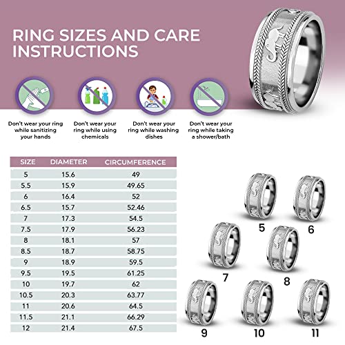 925 Sterling Silver Fidget Spinner Ring Moon Star Anxiety Ring N4074