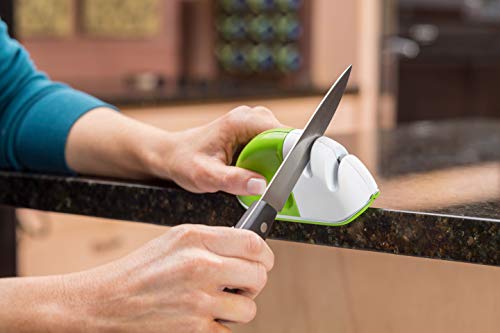 Diamond Edge 2-Stage Knife & Scissors Sharpener with Non-Slip Base E850