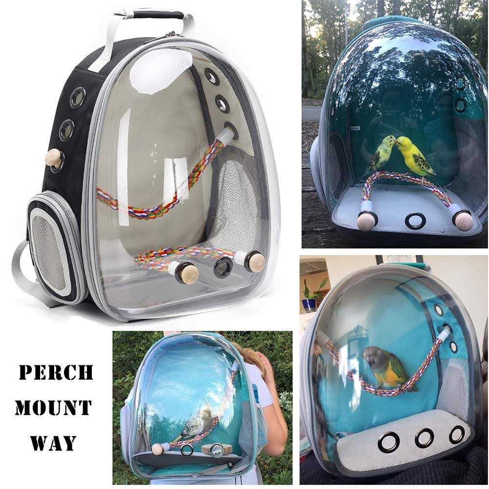 Bird Carrier Backpack with Stainless Steel Tray and Standing Perch J915200
