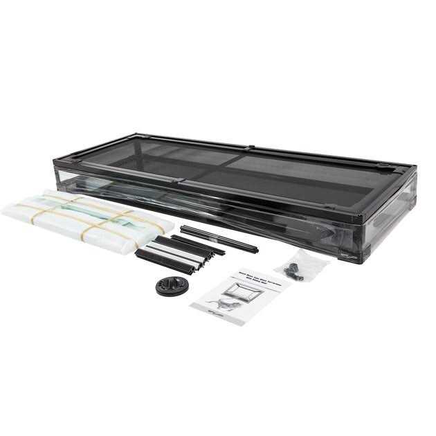 47 Gallon Reptile Terrarium Glass Front Opening Tank with Sliding Door V30391