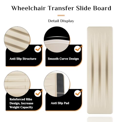 Transfer Board with Handles for Wheelchair, Bed, Toilet, Tub, Car Q77282