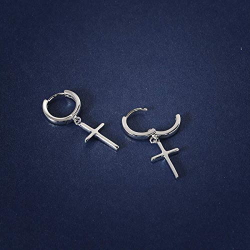 Dainty Cross Huggie Hoop Earrings for Women Men Z97381