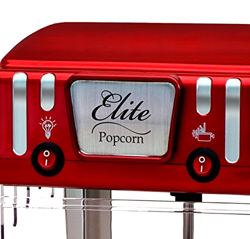 2.5 oz Tabletop Kettle Popcorn Popper Machine, Retro-Style, Red P825304