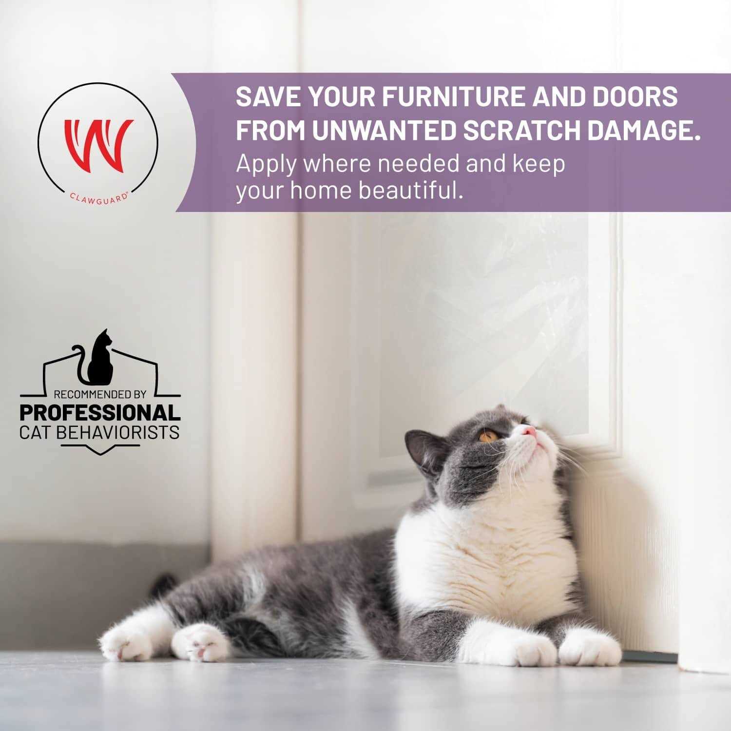 Cat Scratch Furniture Protector Tape, 10 XL Sheets T308274