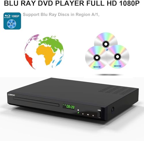 Blu-Ray Disc Player for TV with HDMI, 1080P, USB Input A749132