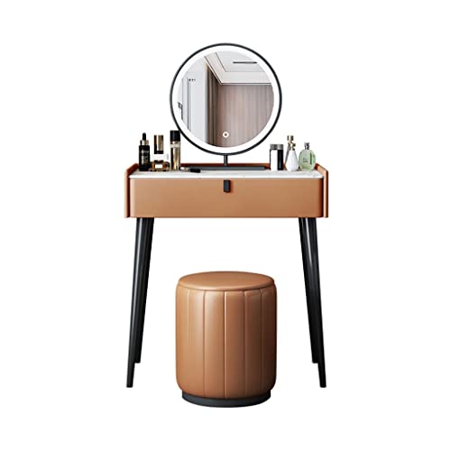 Storage Desk Vanity Table Set Bedroom Modern Dresser Ladies Fashion Dresser Dresser Storage Cabinet Dresser with Drawers Desk for Bedroom(L60cm)