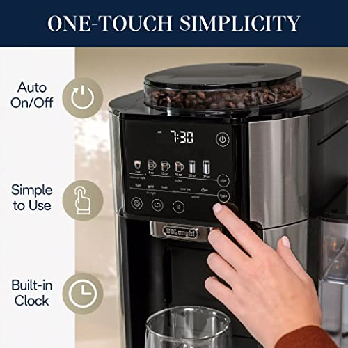 Drip Coffee Maker with Built-in Grinder, Single Serve, Hot or Iced Coffee, Stainless N461