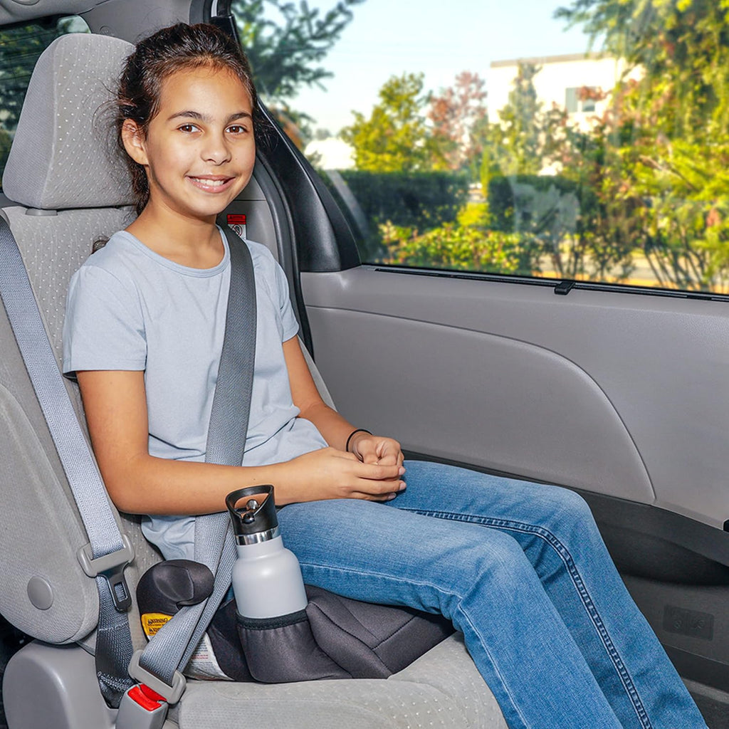 Backless Booster Car Seats, Pack of 2, Lightweight, Machine Washable, Black H530127
