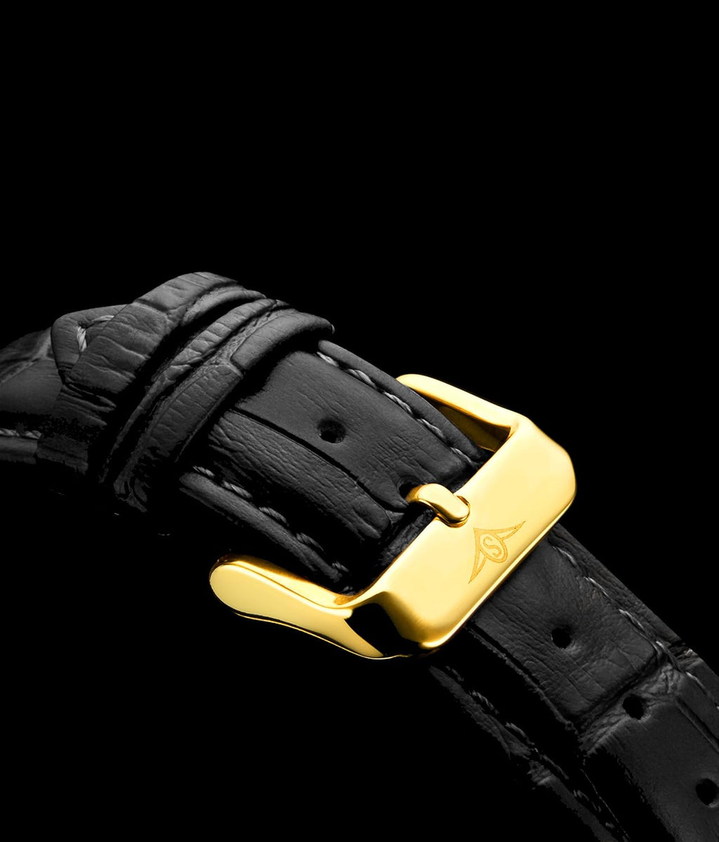 Men's Watch with Calfskin Leather Strap, Analog Dial with Date Q172039