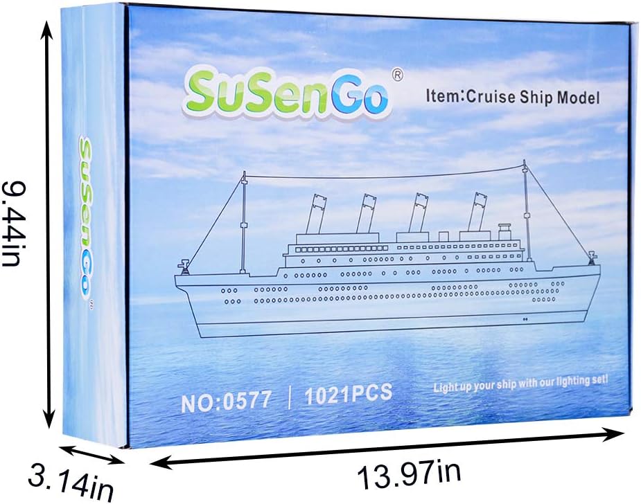 Titanic Building Bricks 1021 Pieces Model Kit W94615