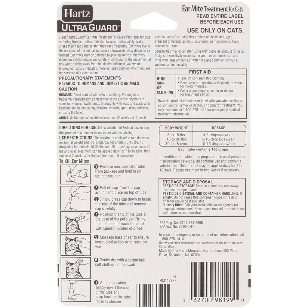 Ear Mite Treatment for Cats D144021