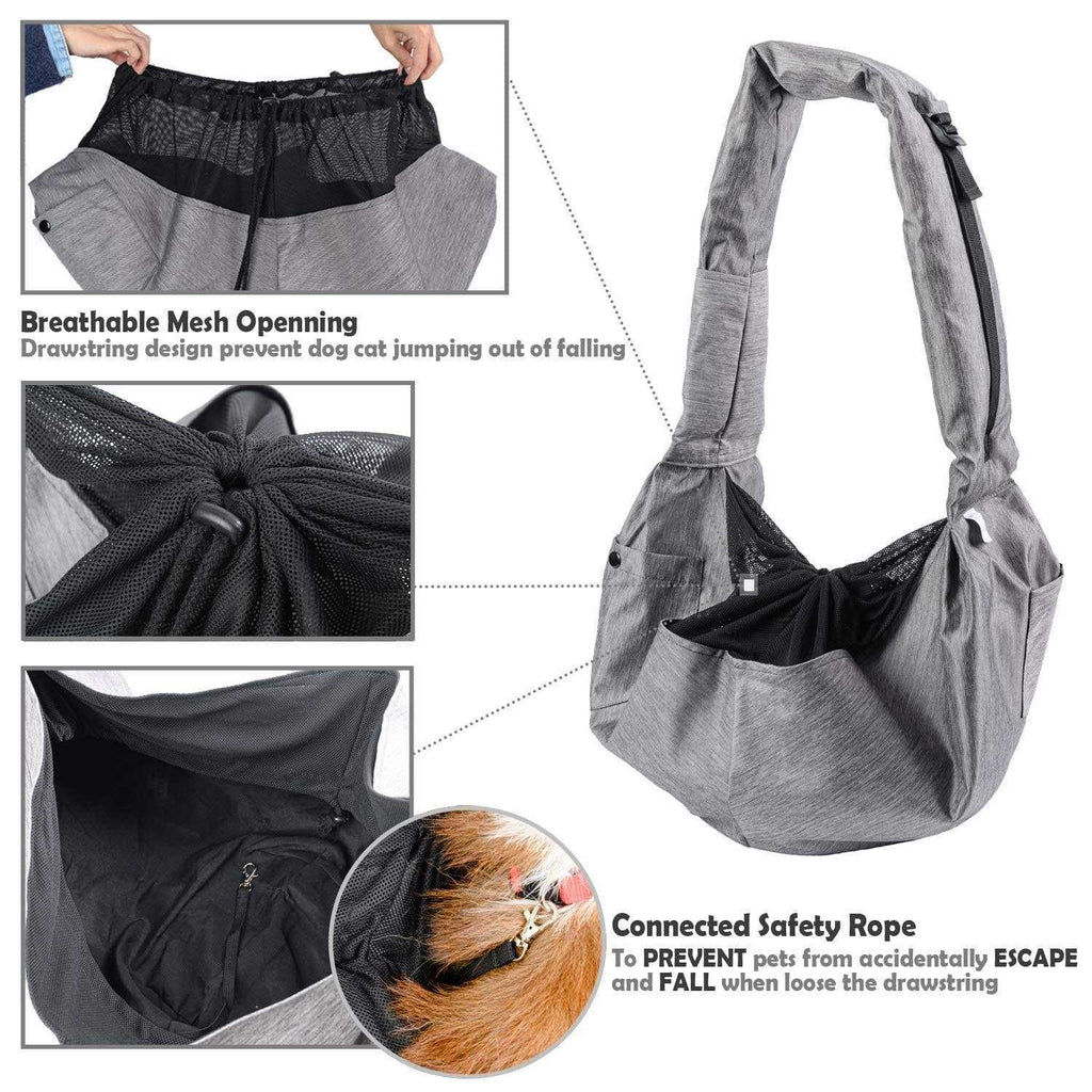 Dog Sling Carrier for Small and Medium Dogs with Adjustable Padded Shoulder R605