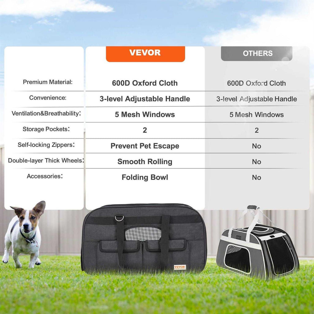Cat Carrier with Wheels and Telescopic Handle S926650