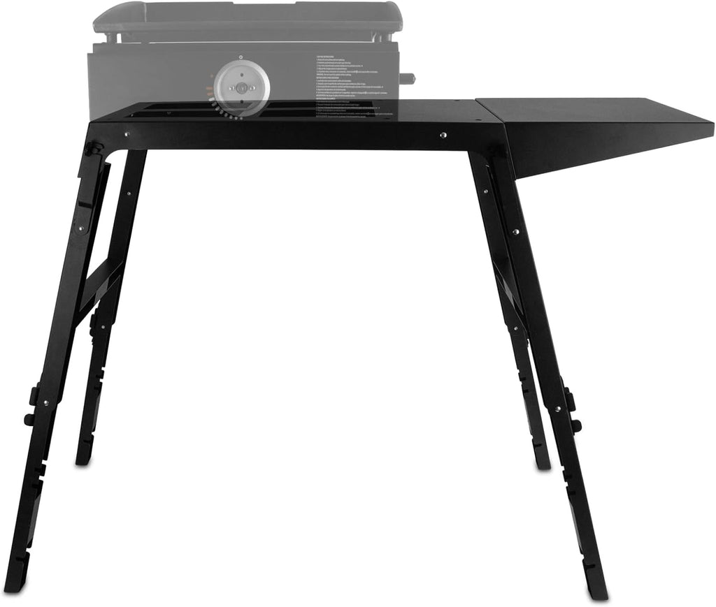 Universal Portable Griddle Stand Compatible for Blackstone 17” 22" Propane Table Top Grill Stand,Outdoor Camping Cooking Station with Side Shelf, Perfect Take Along for Outdoor Cooking and Camping