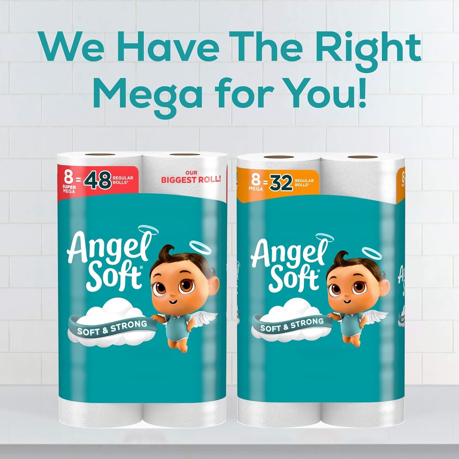 Toilet Paper, 24 Super Mega Rolls, Soft and Strong D69778