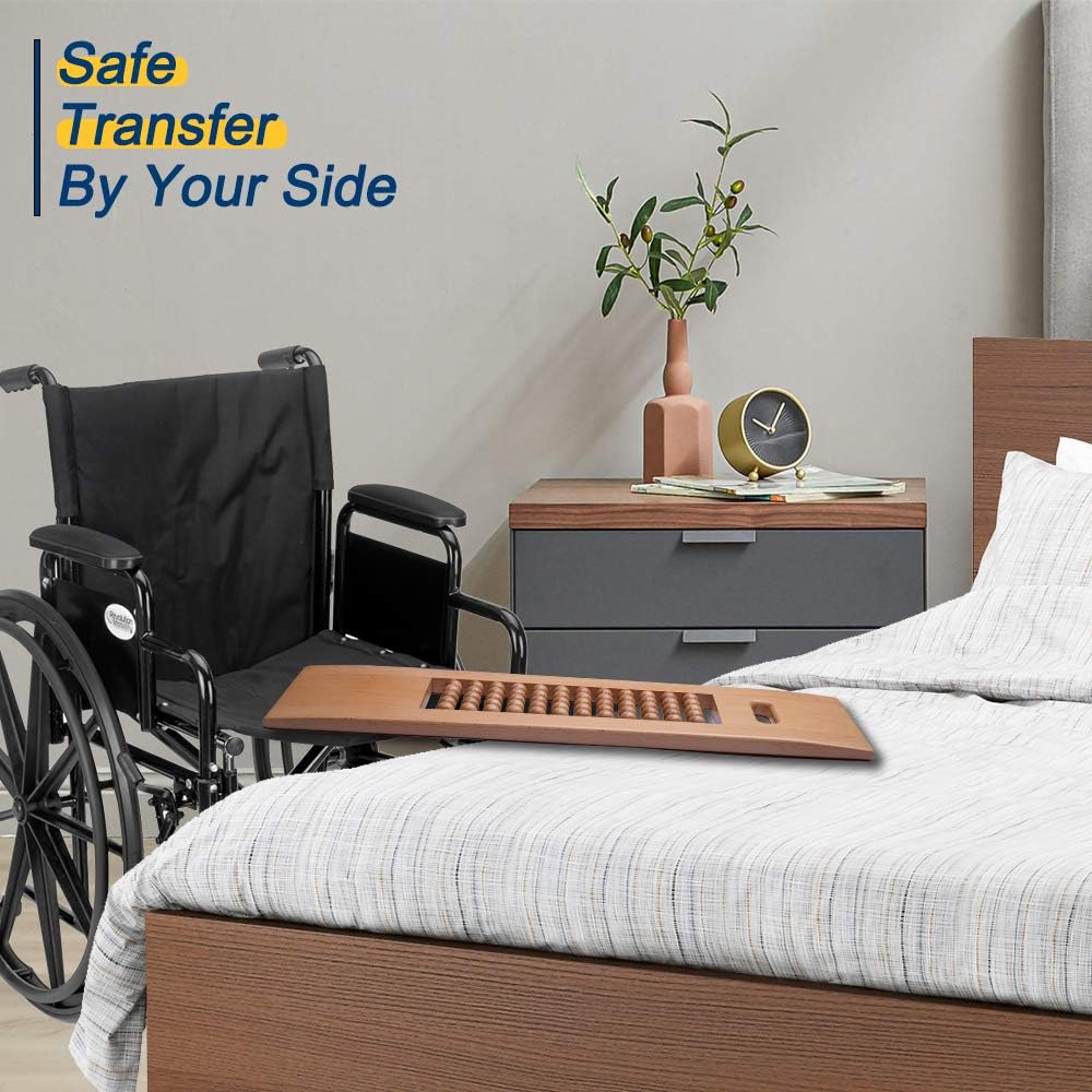 Patient Transfer Board for Wheelchair to Bed, Bariatric Heavy Duty Wooden Slide D39653