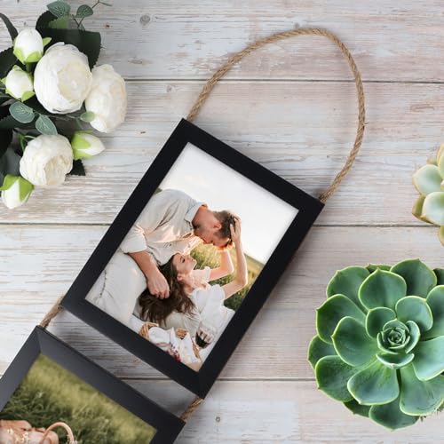 5x7 Collage Picture Frames Black, 3 Openings, Wall Decor, 2 Pack Z74455