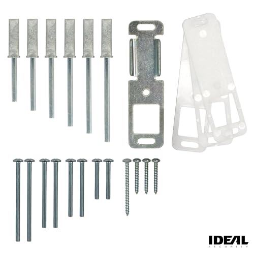 Door Lever with Deadbolt Lock for Storm and Screen Doors, Satin Nickel (2-Piece Set) I1636