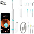 Ear Wax Removal Tool, Ear pick with 1080P HD Camera, Earwax Cleaning Kit with 12 Replacement Tips, Upgraded Ear Massage Mode and LED Light, Wireless Otoscope Ear Camera for iOS & Android (White)