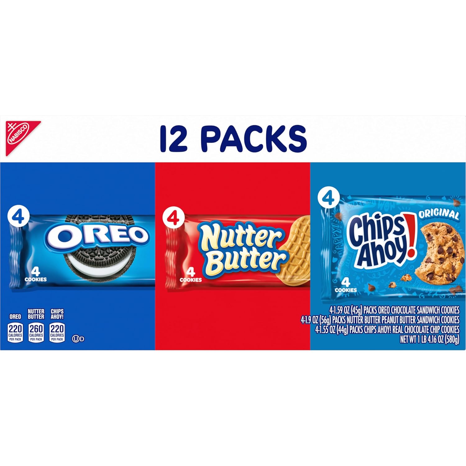 Cookies Variety Pack, 48 Snack Packs, 4 Boxes G20950