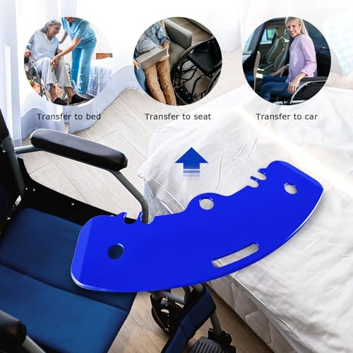 Slide Transfer Board for Wheelchair, Bed to Chair, Non-Slip, 440 lbs J934945