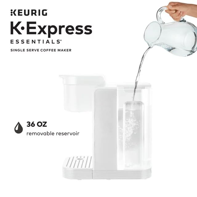 Single Serve K-Cup Pod Coffee Maker with 36oz Removable Reservoir, Black F373