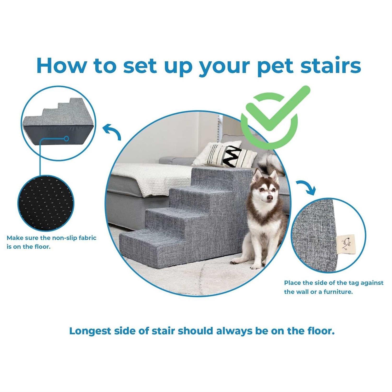 Pet Steps Stairs with Certified Foam for Dogs Cats D49646