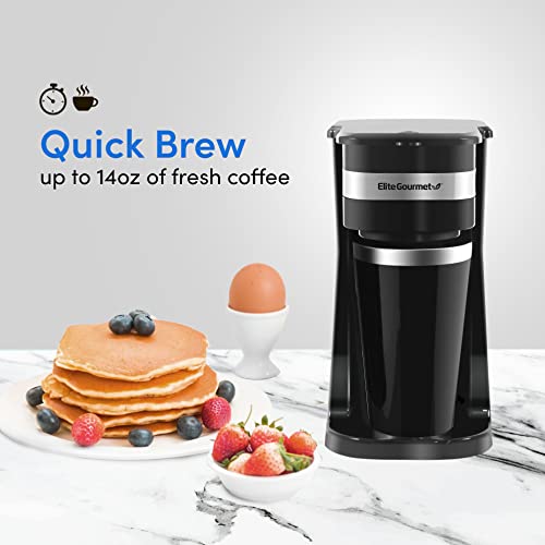 Personal Single-Serve Compact Coffee Maker with Stainless Steel Travel Mug M5801