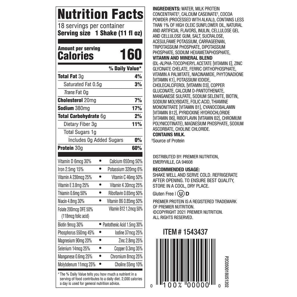 High Protein Shakes Variety Pack, 11 Fl Oz, 12 Count R757370