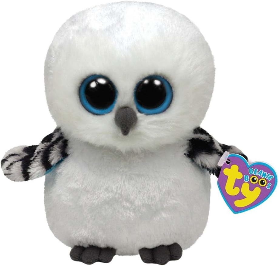 Ty Beanie Boos - Spells The White Owl (Solid Color Eyes) (Regular Size - 6 inch)