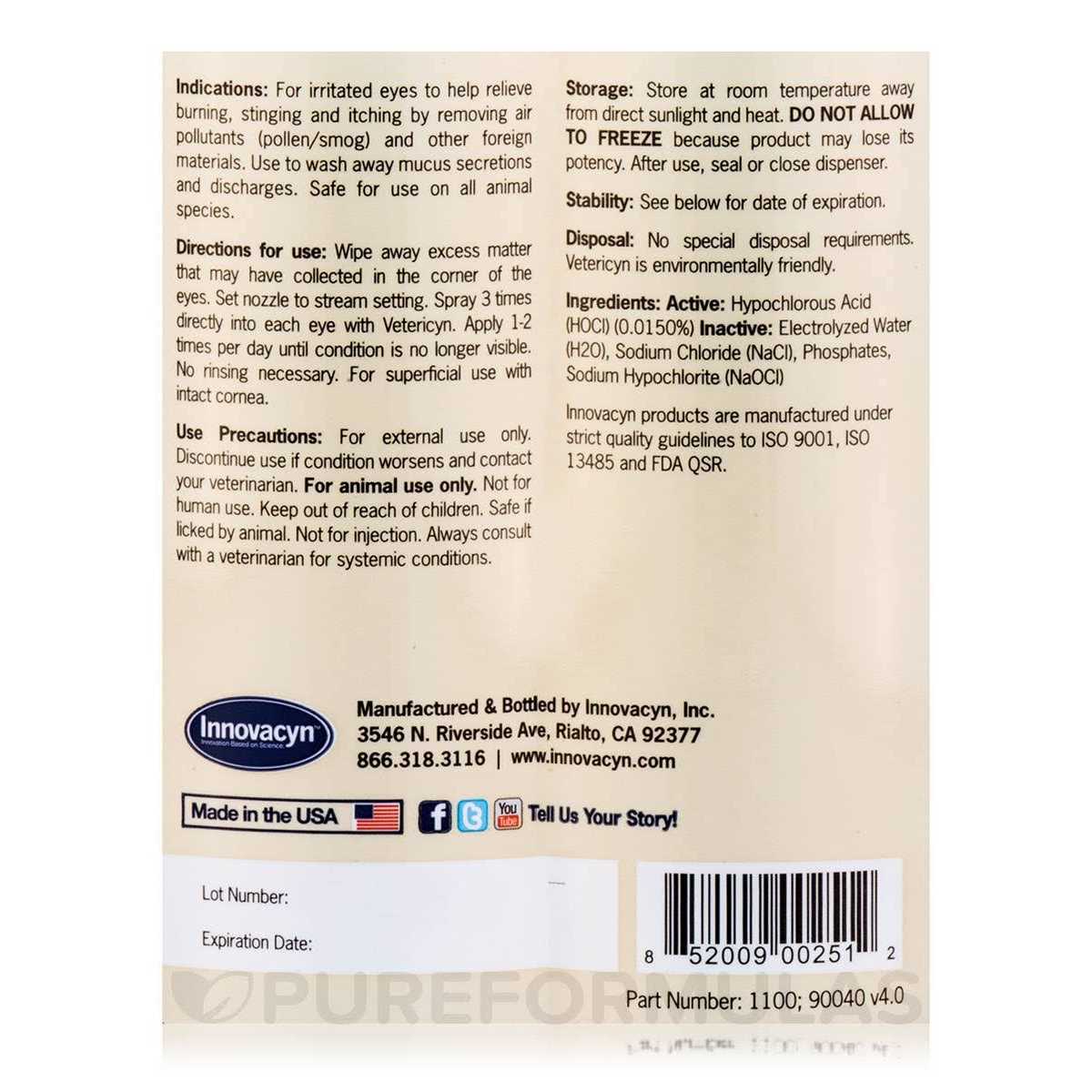 Pink Eye Spray for Pets V561143