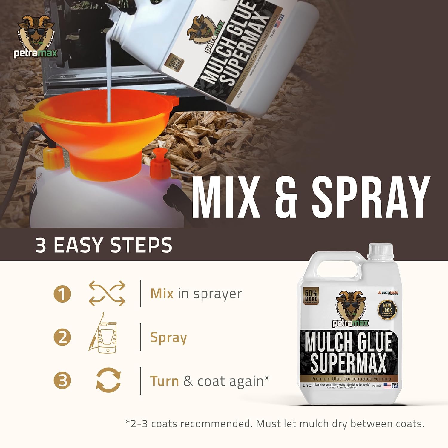 Mulch Glue for Landscape Gravel Stabilizer, 32 Oz C832