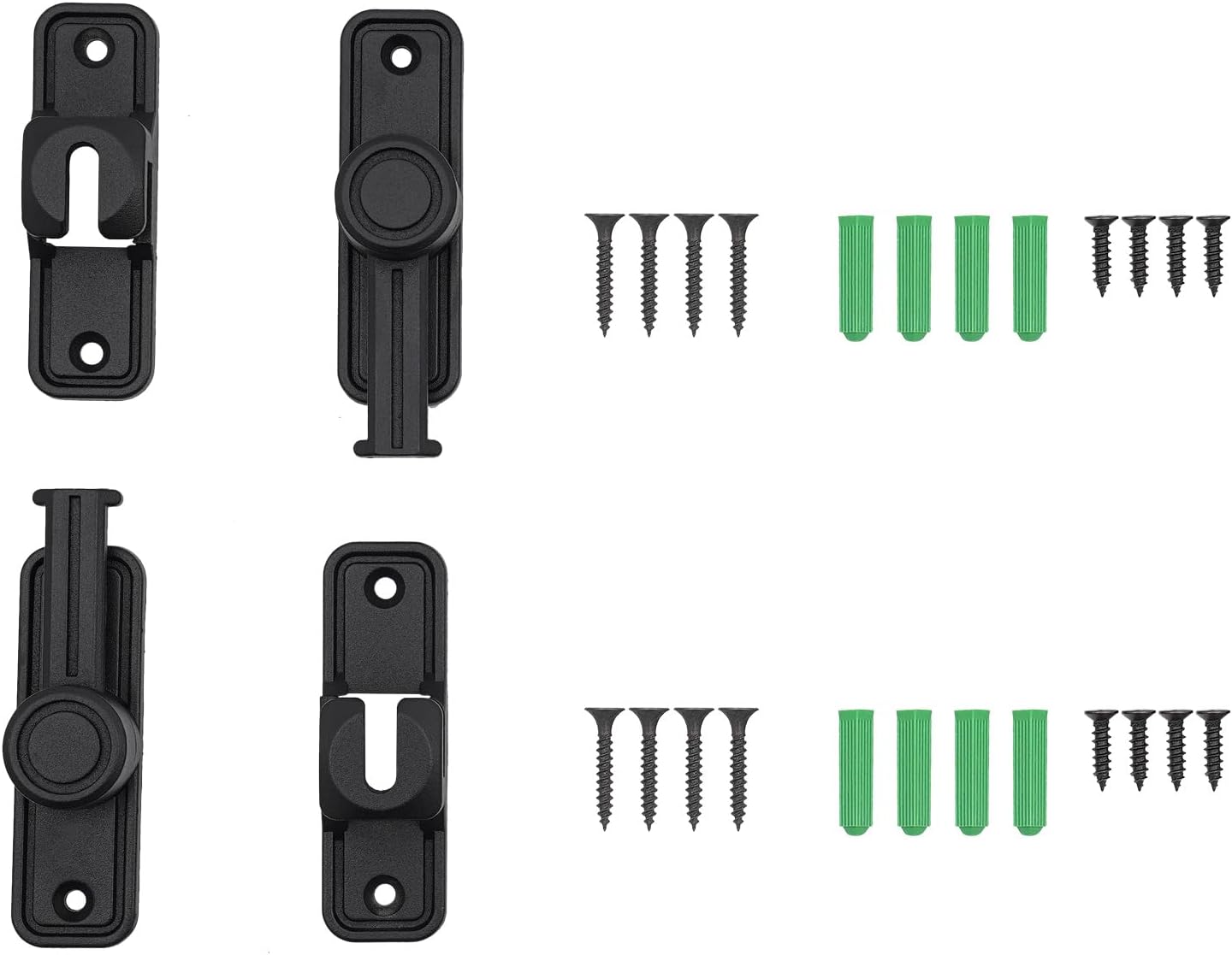 Barn Door Lock Latch, 90 & 180 Degree Heavy Duty Sliding Door Lock M560