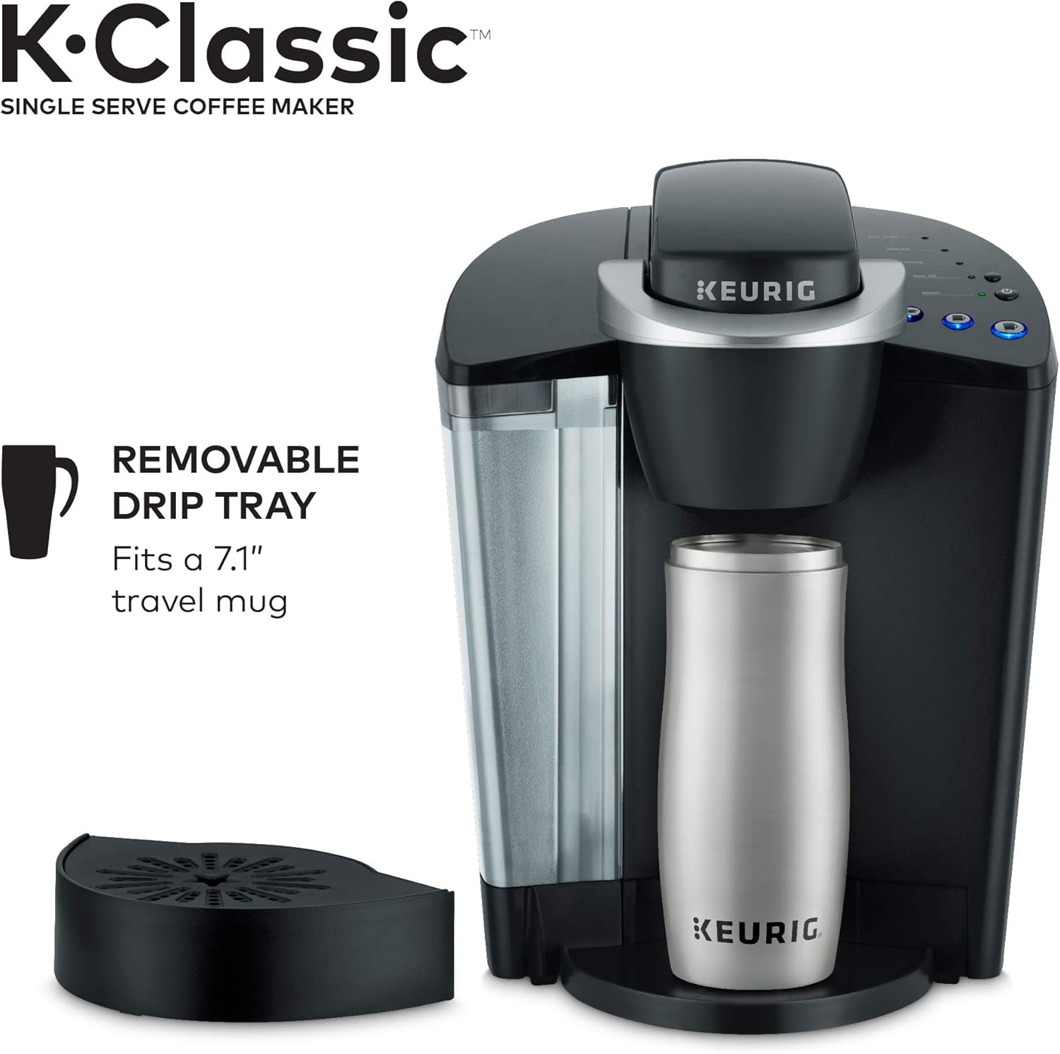 Single Serve Coffee Maker with Medium Roast Coffee Pods, 32 Count J278