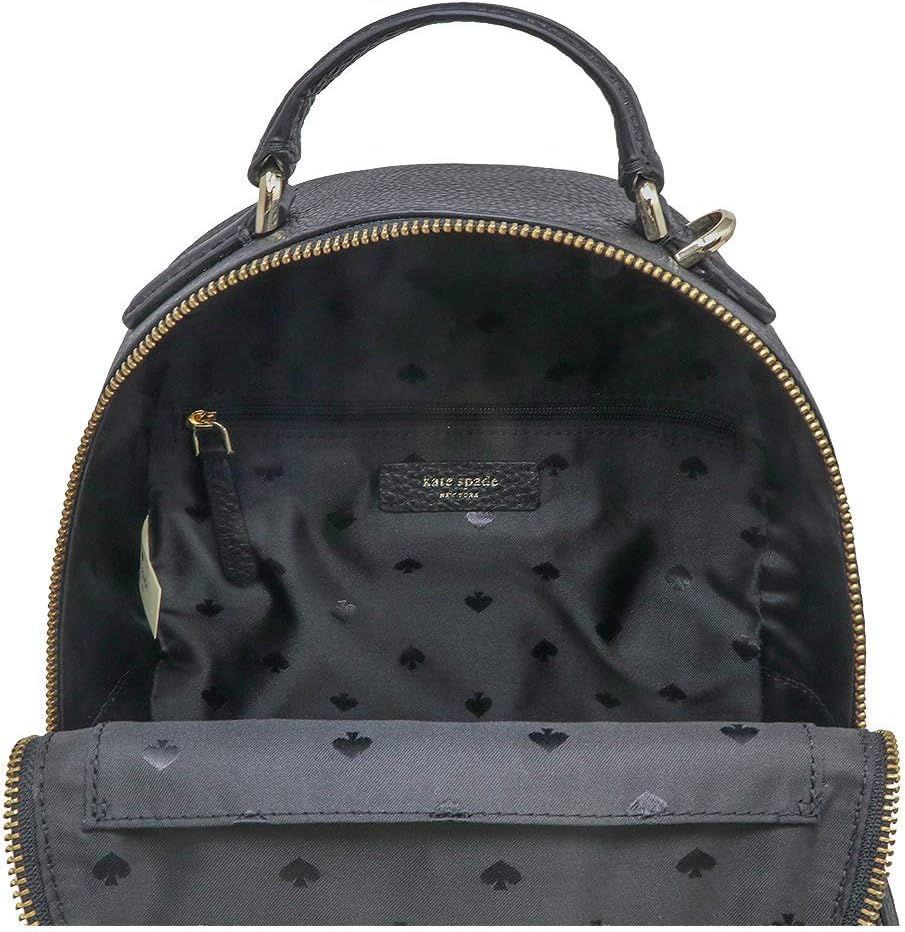Leather Backpack, Medium, Black N5811