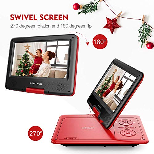 Portable DVD Player with 9" Swivel Screen and Rechargeable Battery Z96697
