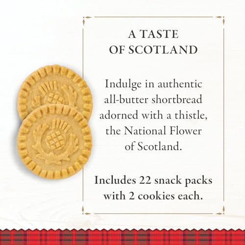 Mini Chocolate Chip Cookies, Pure Butter Shortbread, 4.4 oz (Pack of 6) A811