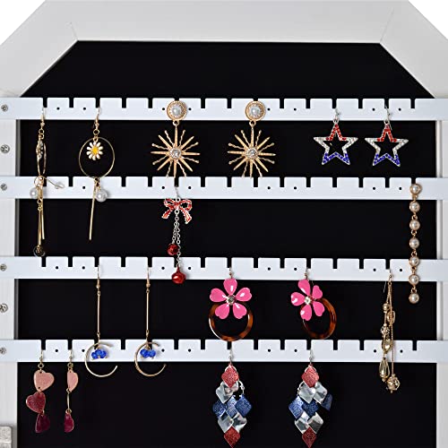Octagon Wall Mounted Mirror Cabinet with Jewelry Storage B574