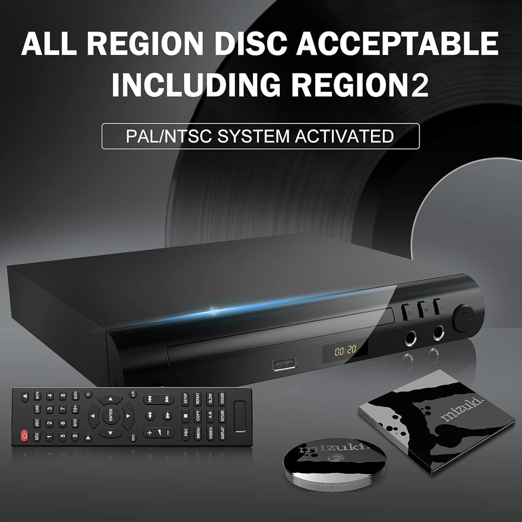 DVD Player for TV, HDMI & RCA Output, USB Input, Region Free O12676