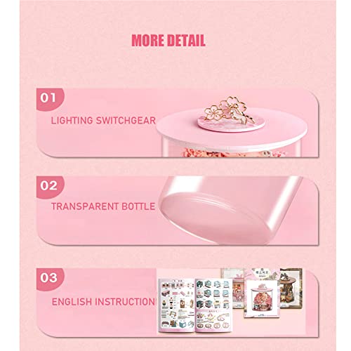 Miniature Dollhouse Kit with Bottle Light and Furniture O2342