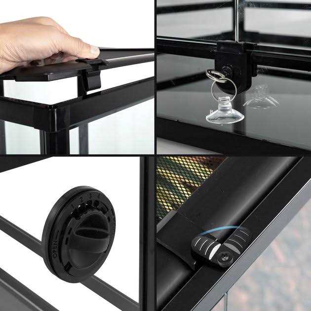47 Gallon Reptile Terrarium Glass Front Opening Tank with Sliding Door V30391