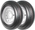 ST205/75D15 Trailer Tires, 5 Lug Tires, 6PR Load Range C, 15in Fuel-saving Designed Trailer Tires 205 75 15 for Travel/Camper/Landscape/Cargo/Utility/Boat/Horse/Farm/Hauler Trailer(Pack of 2)