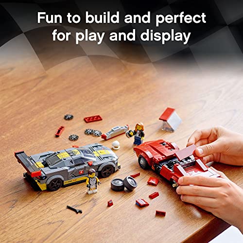 Chevrolet Corvette C8.R Race Car and 1969 Corvette Building Kit, 512 Pieces Y3530