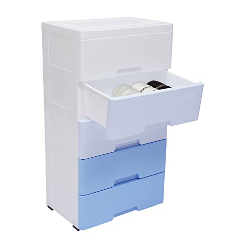 5-Drawer Storage Cabinet on Wheels for Bedroom O607888
