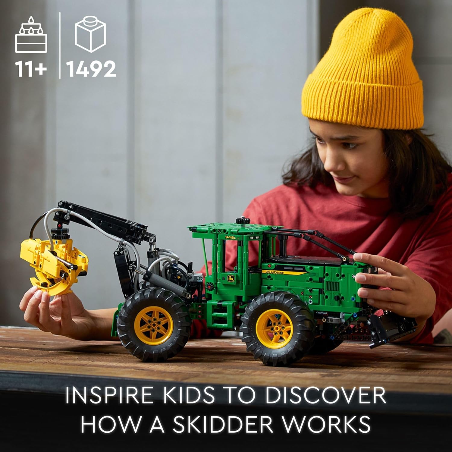 Technic John Deere 948L-II Skidder Building Kit for Kids Ages 11 and Up A1222