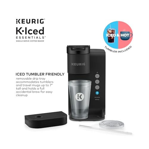 Iced and Hot Single-Serve Coffee Maker, 4 Cup Sizes, 36oz Reservoir A9058