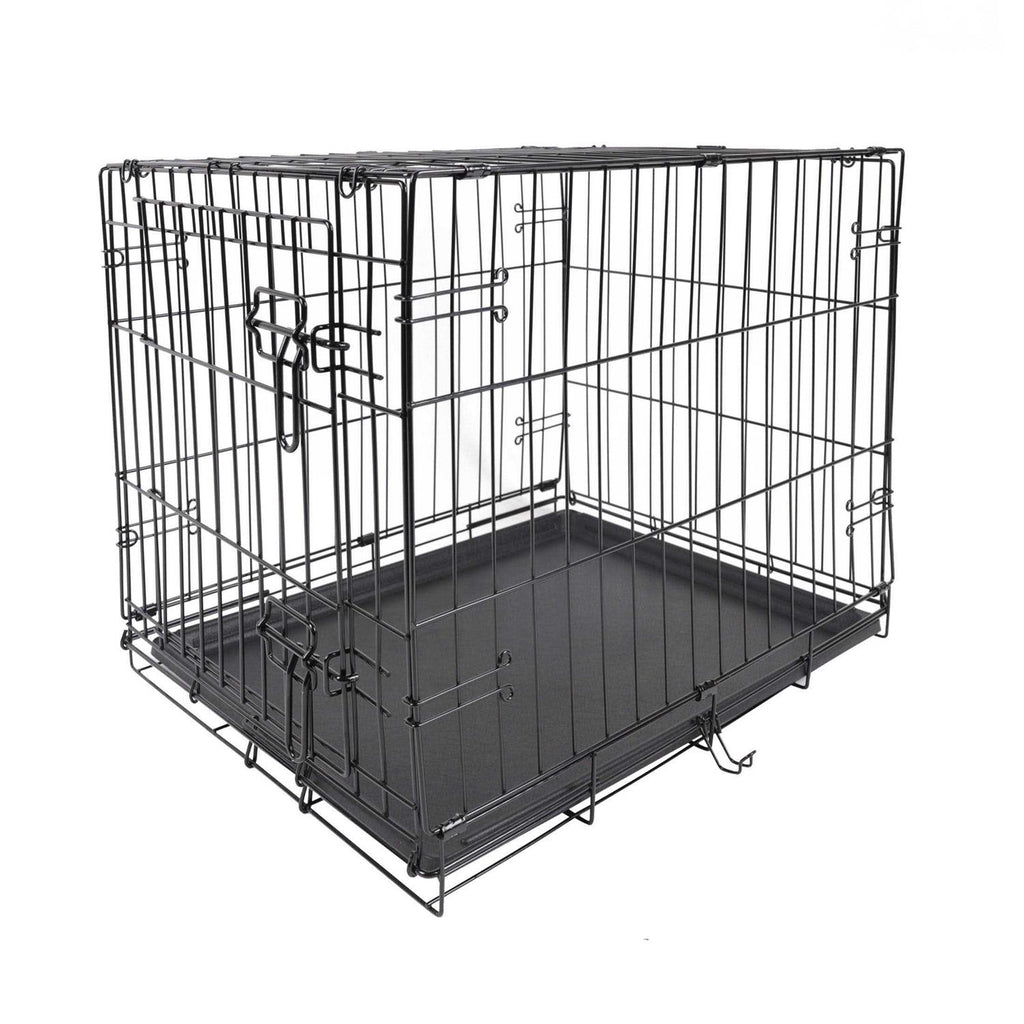 Vibrant Life Single-Door Folding Dog Crate with Divider - Pet Supplies online store