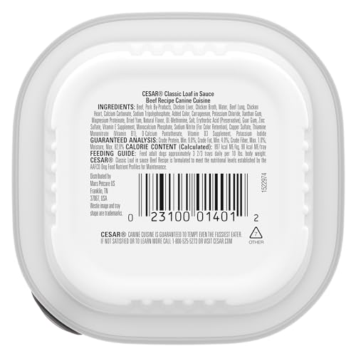 Wet Dog Food Loaf in Sauce Beef Recipe, 3.5 oz. Easy Peel Trays, Pack of 24 X379