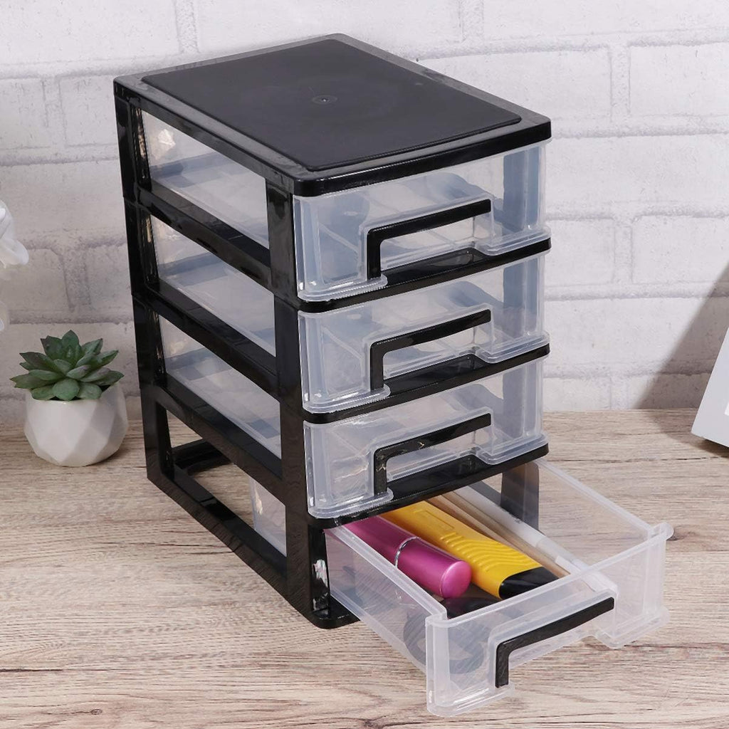 4 Layer Plastic Drawer Cabinet for Office Bedroom Home J414