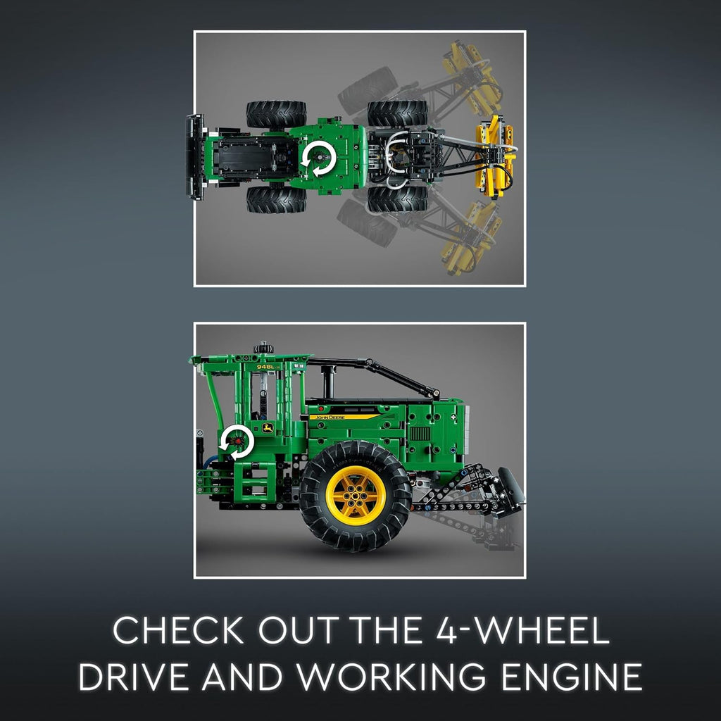 Technic John Deere 948L-II Skidder Building Kit for Kids Ages 11 and Up A1222